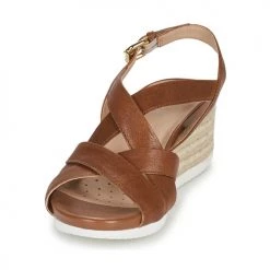Chaussures Femme Sandales et Nu-pieds Geox D ISCHIA CORDA C Marron -Sandales Soldes Boutique 21201140 500 C