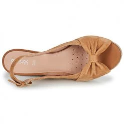 Chaussures Femme Sandales et Nu-pieds Geox D SOLEIL B Curry -Sandales Soldes Boutique 21201144 500 F