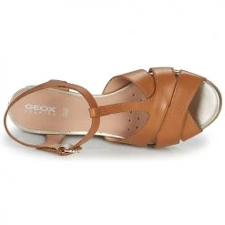 Chaussures Femme Sandales et Nu-pieds Geox D SOLEIL C Marron -Sandales Soldes Boutique 21201145 500 F
