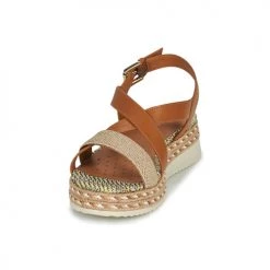 Chaussures Femme Sandales et Nu-pieds Geox D EOLIE D Marron -Sandales Soldes Boutique 21201178 500 C