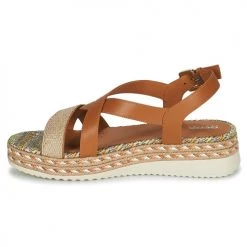 Chaussures Femme Sandales et Nu-pieds Geox D EOLIE D Marron -Sandales Soldes Boutique 21201178 500 D