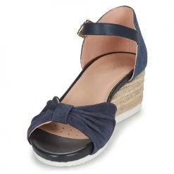 Chaussures Femme Sandales et Nu-pieds Geox D ISCHIA CORDA B Marine -Sandales Soldes Boutique 21201180 500 C