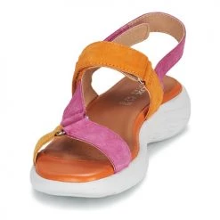 Chaussures Femme Sandales et Nu-pieds Geox D SPHERICA EC5 E Rose / Orange -Sandales Soldes Boutique 21201187 500 C