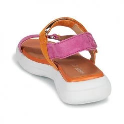 Chaussures Femme Sandales et Nu-pieds Geox D SPHERICA EC5 E Rose / Orange -Sandales Soldes Boutique 21201187 500 E