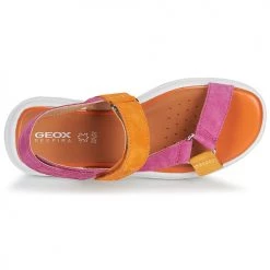 Chaussures Femme Sandales et Nu-pieds Geox D SPHERICA EC5 E Rose / Orange -Sandales Soldes Boutique 21201187 500 F