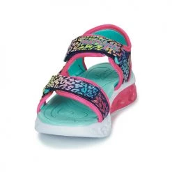 Chaussures Fille Sandales et Nu-pieds Skechers FLUTTER HEARTS SANDAL Rose / Noir / Bleu -Sandales Soldes Boutique 21201462 500 C
