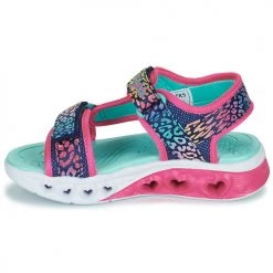 Chaussures Fille Sandales et Nu-pieds Skechers FLUTTER HEARTS SANDAL Rose / Noir / Bleu -Sandales Soldes Boutique 21201462 500 D
