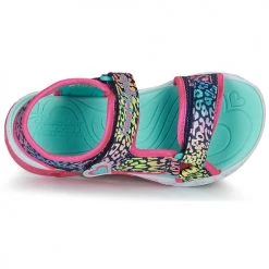 Chaussures Fille Sandales et Nu-pieds Skechers FLUTTER HEARTS SANDAL Rose / Noir / Bleu -Sandales Soldes Boutique 21201462 500 F