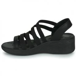 Chaussures Femme Sandales et Nu-pieds Skechers PIER-LITE Noir -Sandales Soldes Boutique 21201519 500 D