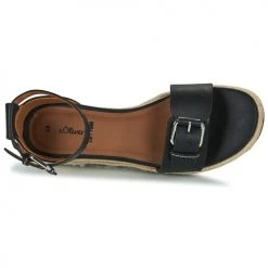 Chaussures Femme Sandales et Nu-pieds S.Oliver 28104 Noir -Sandales Soldes Boutique 21206538 500 F