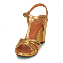 Chaussures Femme Sandales et Nu-pieds Chie Mihara ATIEL Doré -Sandales Soldes Boutique 21246802 500 C
