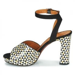 Chaussures Femme Sandales et Nu-pieds Chie Mihara CAIPE Noir / Blanc -Sandales Soldes Boutique 21246804 500 D