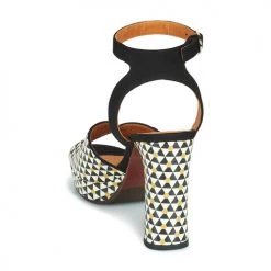 Chaussures Femme Sandales et Nu-pieds Chie Mihara CAIPE Noir / Blanc -Sandales Soldes Boutique 21246804 500 E