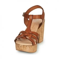 Chaussures Femme Sandales et Nu-pieds Ulanka KAROLA Cognac -Sandales Soldes Boutique 21256175 500 C