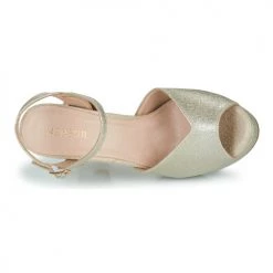 Chaussures Femme Sandales et Nu-pieds Menbur 521 Doré -Sandales Soldes Boutique 21256329 500 F