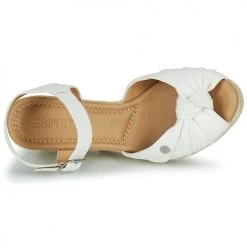Chaussures Femme Sandales et Nu-pieds Esprit Blanc -Sandales Soldes Boutique 21256359 500 F