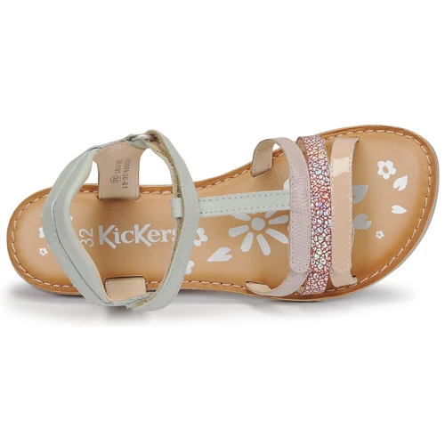 Chaussures Fille Sandales et Nu-pieds Kickers DIAMANTO Rose / Jaune 6 Chaussures Fille Sandales et Nu-pieds Kickers DIAMANTO Rose / Jaune – Image 6