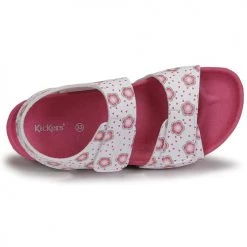 Chaussures Fille Sandales et Nu-pieds Kickers SUMMERKRO Rose / Blanc -Sandales Soldes Boutique 21257145 500 F
