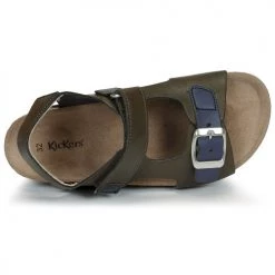 Chaussures Garçon Sandales et Nu-pieds Kickers FUXIO Kaki -Sandales Soldes Boutique 21257154 500 F