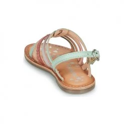 Chaussures Fille Sandales et Nu-pieds Kickers DIXON Vert / Rose -Sandales Soldes Boutique 21257169 500 E