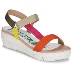Chaussures Femme Sandales et Nu-pieds Wonders D-8253 Multicolore
