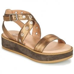 Chaussures Femme Sandales et Nu-pieds Regard CLAVIER V4 GALAXY CUIVRE Doré