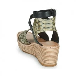 Chaussures Femme Sandales et Nu-pieds Regard DAVE V2 ZULU TAUPE Vert / Noir -Sandales Soldes Boutique 21271977 500 E