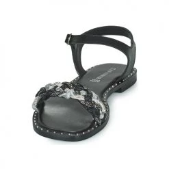 Chaussures Femme Sandales et Nu-pieds Café Noir C1GE9160 Noir -Sandales Soldes Boutique 21301538 500 C