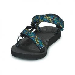 Chaussures Femme Sandales et Nu-pieds Teva ORIGINAL UNIVERSAL WILDFLOWER Noir / Bleu -Sandales Soldes Boutique 21301597 500 C