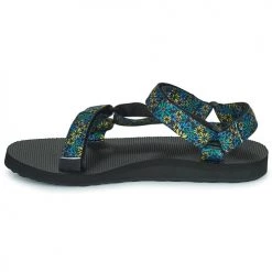 Chaussures Femme Sandales et Nu-pieds Teva ORIGINAL UNIVERSAL WILDFLOWER Noir / Bleu -Sandales Soldes Boutique 21301597 500 D