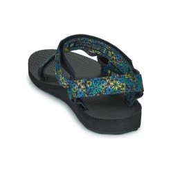 Chaussures Femme Sandales et Nu-pieds Teva ORIGINAL UNIVERSAL WILDFLOWER Noir / Bleu -Sandales Soldes Boutique 21301597 500 E
