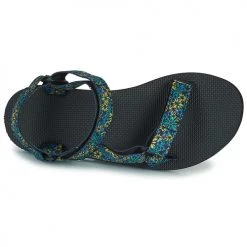 Chaussures Femme Sandales et Nu-pieds Teva ORIGINAL UNIVERSAL WILDFLOWER Noir / Bleu -Sandales Soldes Boutique 21301597 500 F
