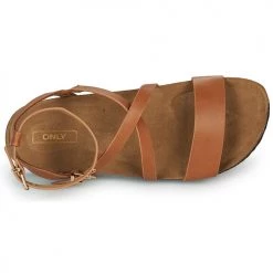 Chaussures Femme Sandales et Nu-pieds Only ONLMAXI-10 Marron -Sandales Soldes Boutique 21317374 500 F
