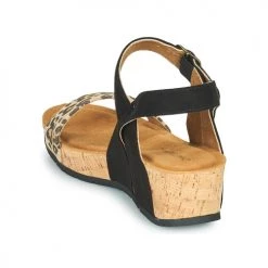 Chaussures Femme Sandales et Nu-pieds Chattawak DURBAN Léopard / Noir -Sandales Soldes Boutique 21317402 500 E