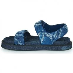Chaussures Femme Sandales et Nu-pieds Desigual SANDAL FLAT DENIM Bleu / Jean -Sandales Soldes Boutique 21317416 500 D