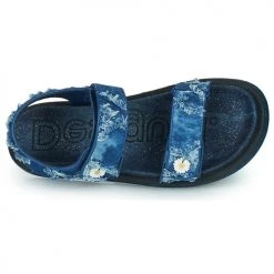 Chaussures Femme Sandales et Nu-pieds Desigual SANDAL FLAT DENIM Bleu / Jean -Sandales Soldes Boutique 21317416 500 F