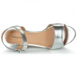 Chaussures Femme Sandales et Nu-pieds Moony Mood MEGANE Argenté -Sandales Soldes Boutique 21325026 500 F