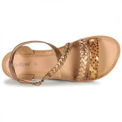 Chaussures Femme Sandales et Nu-pieds Kickers DIAPPO Camel -Sandales Soldes Boutique 21325122 500 F