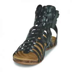 Chaussures Femme Sandales et Nu-pieds Kickers ANASPART Noir -Sandales Soldes Boutique 21325125 500 C