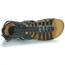 Chaussures Femme Sandales et Nu-pieds Kickers ANASPART Noir -Sandales Soldes Boutique 21325125 500 F