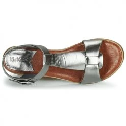 Chaussures Femme Sandales et Nu-pieds Kickers VALMONS Argenté -Sandales Soldes Boutique 21325131 500 F