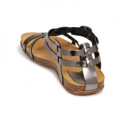 Chaussures Femme Sandales et Nu-pieds Kickers ANA Gris metalisé -Sandales Soldes Boutique 21325139 500 E