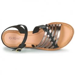 Chaussures Femme Sandales et Nu-pieds Kickers ETCETERA Noir -Sandales Soldes Boutique 21325140 500 F