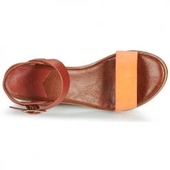 Chaussures Femme Sandales et Nu-pieds Kickers VOLOU Rouge / Corail -Sandales Soldes Boutique 21325145 500 F