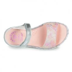 Chaussures Fille Sandales et Nu-pieds Pablosky TAUDE Argenté / Rose -Sandales Soldes Boutique 21325513 500 F