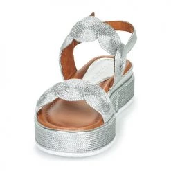 Chaussures Femme Sandales et Nu-pieds Marco Tozzi SILIVA Argenté -Sandales Soldes Boutique 21395854 500 C