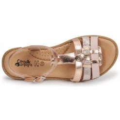 Chaussures Fille Sandales et Nu-pieds Citrouille et Compagnie ROLUI Old pink -Sandales Soldes Boutique 21405059 500 F