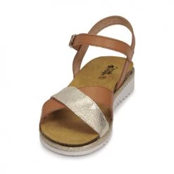 Chaussures Fille Sandales et Nu-pieds Citrouille et Compagnie GAUFRETTE Camel -Sandales Soldes Boutique 21405061 500 C