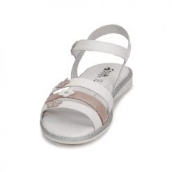 Chaussures Fille Sandales et Nu-pieds Citrouille et Compagnie KATAGUE Blanc / rose irisé -Sandales Soldes Boutique 21405062 500 C