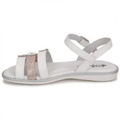 Chaussures Fille Sandales et Nu-pieds Citrouille et Compagnie KATAGUE Blanc / rose irisé -Sandales Soldes Boutique 21405062 500 D